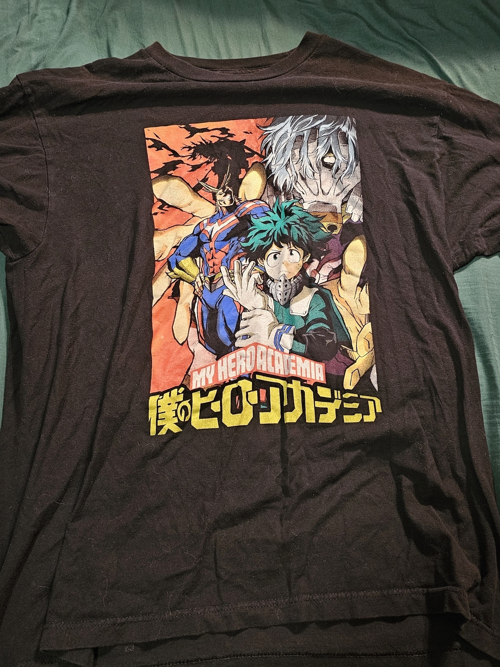My Hero Academia Black Graphic Tee - Anime Character Panel